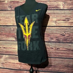 Nike Arizona State Women's Medium Black Shirt Top Blouse Custom Woven Back  Will